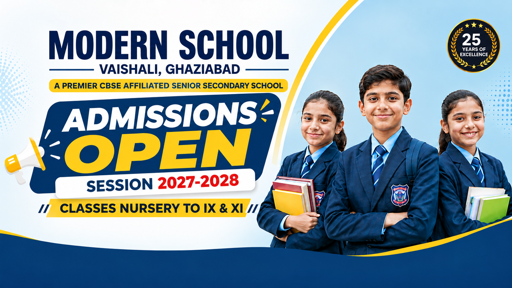 Admissions Open at Modern School Vaishali